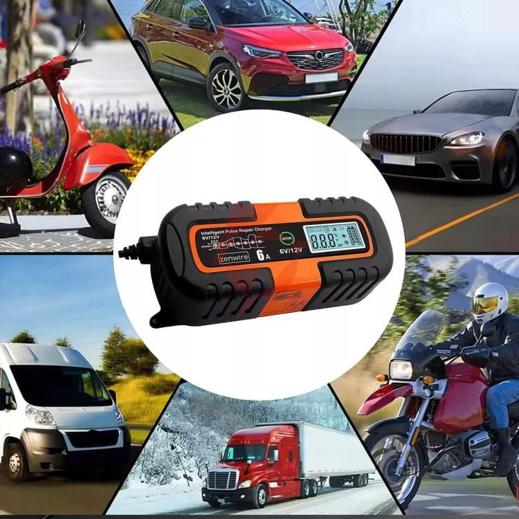 Ładowarka prostownik akumulatorowy samochodowy z funkcją naprawy agm 6v 12v zenwire jmd-6s