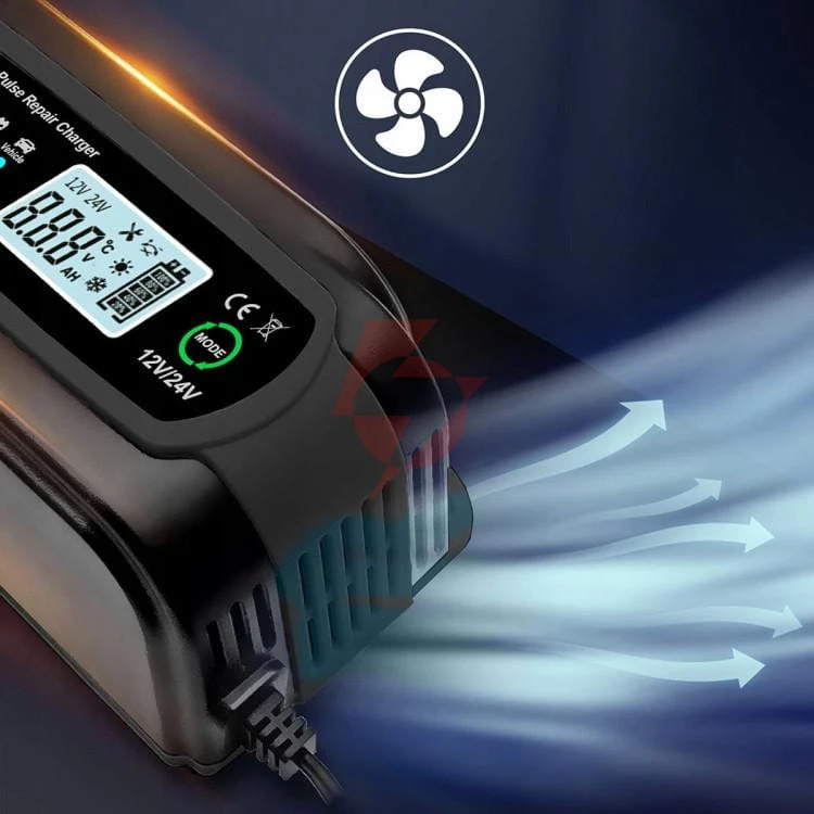 Prostownik ładowarka akumulatorów samochodowy z funkcją naprawy 12v 24v 10a zenwire jmd-10