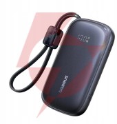 Powerbank baseus enerfill fc21 10000 mah 22,5 w usb-a usb-c czarny z odłączanym kablem lightning