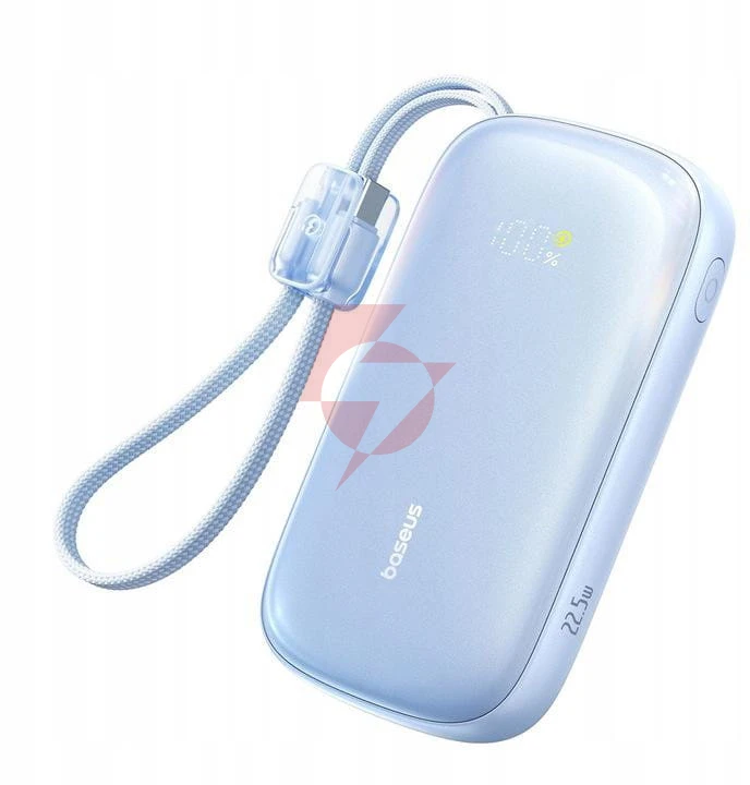 Powerbank baseus enerfill fc21 20000 mah 22,5 w usb-a usb-c niebieski z odłączanym kablem lightning