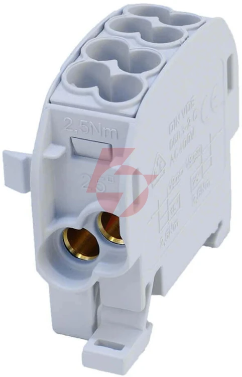 Blok rozdzielczy odgałęźny scb 25 al/cu 80110 simblock, szary 81501002