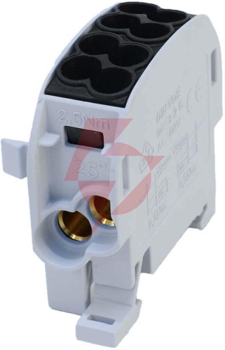 Blok rozdzielczy odgałęźny scb 25 al/cu 80110 simblock, czarny 81501007
