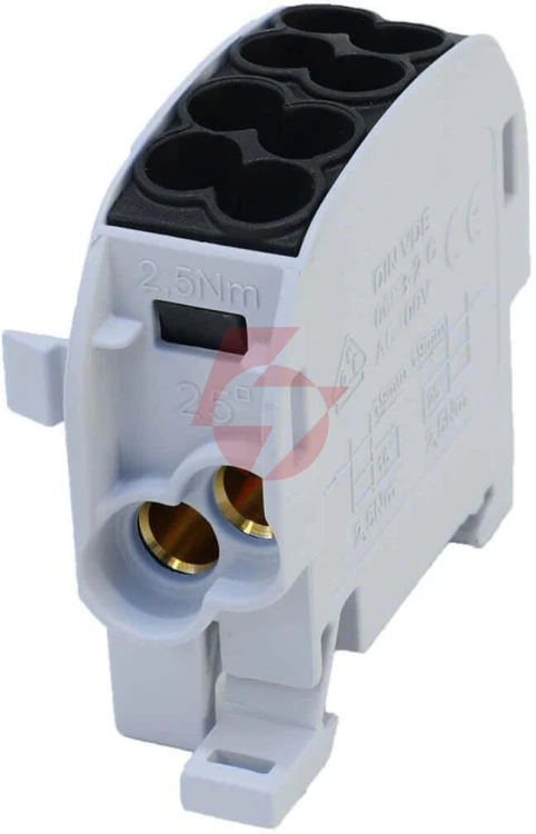 Blok rozdzielczy odgałęźny scb 25 al/cu 80110 simblock, czarny 81501007