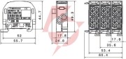 Blok rozdzielczy odgałęźny scb 25 al/cu 80110 simblock, brązowy 81501015