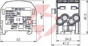 Blok rozdzielczy - odgałęźny scb 25-2 al/cu 80120 simblock niebieski 81505003