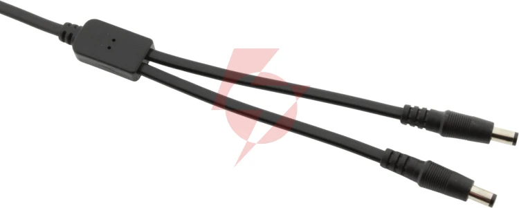 Splitter dc espe 1x2 gniazdo dc 2,1/5,5 / 2 x wtyk prosty dc 2,1/5,5