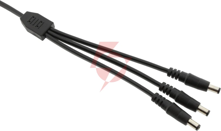 Splitter dc espe 1x3 gniazdo dc 2,1/5,5 / 3 x wtyk prosty dc 2,1/5,5