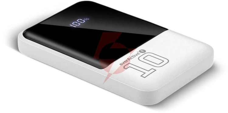 Powerbank everactive energy bank eb-10q 10000 mah 22,5 w 2x usb-a usb-c biały