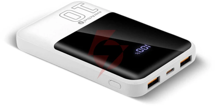 Powerbank everactive energy bank eb-10q 10000 mah 22,5 w 2x usb-a usb-c biały