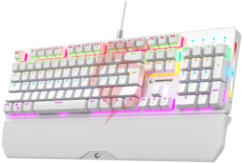Klawiatura przewodowa rampage kb-r86 umbra biały (blue switches)
