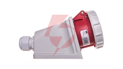 Gniazdo stałe 16A 5P 400V czerwone IP67 1152-6P