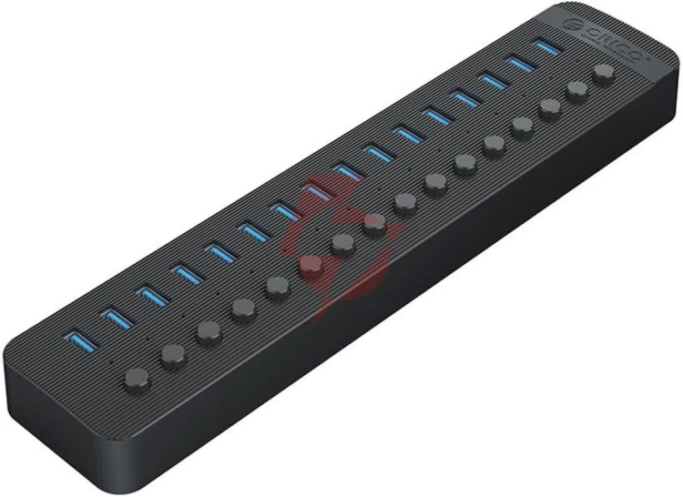 Hub usb orico 16xusb-a 5gbps bc 1.2 78w czarny