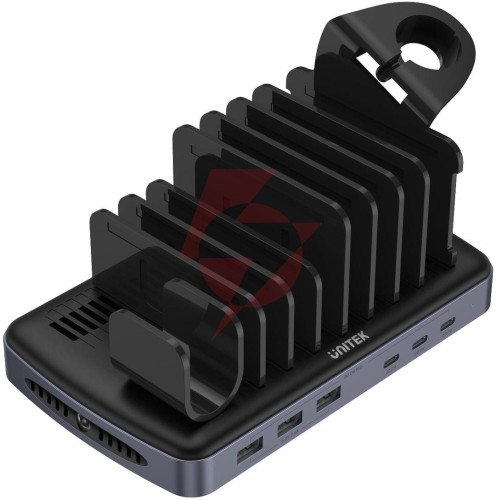 Unitek stacja ładująca 3 x usb-a 20w, 3 x usb-c pd 60w, 80w