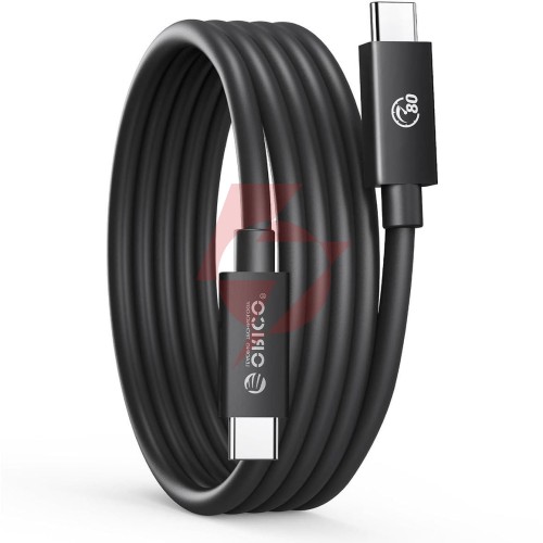 Orico przewód thunderbolt 5 usb-c 80gbps, 240w, 8k@60hz, 1,5m, czarny