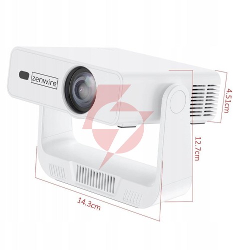 Mini projektor przenośny rzutnik android 14 wifi 360 full hd 4k do telefonu zenwire imc260