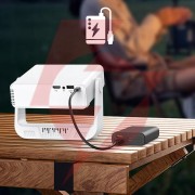Mini projektor przenośny rzutnik android 14 wifi 360 full hd 4k do telefonu zenwire imc260