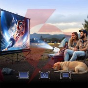 Mini projektor android wifi rzutnik full hd bluetooth z baterią zenwire k400