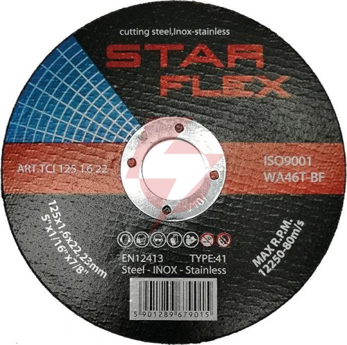 Tarcza tnąca star flex t41-125-1,6 wa46t-bf-inox tci1251622