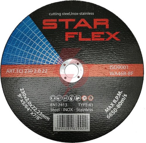 Tarcza tnąca star flex t41-230-2,0 wa46r-bf-inox tci2302022
