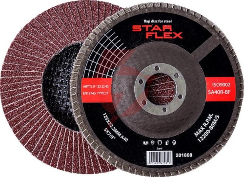 Tarcza listkowa star flex stal t29 125-22 gran 40 tls1252240