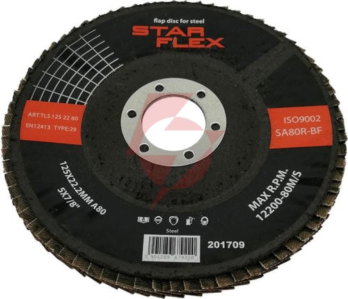 Tarcza listkowa star flex stal t29 125-22 gran 80 tls1252280