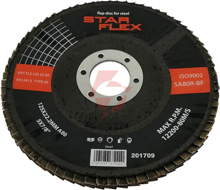 Tarcza listkowa star flex stal t29 125-22 gran 80 tls1252280
