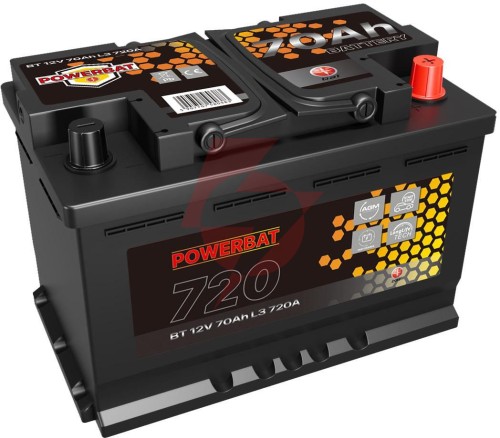 Akumulator agm samochodowy start-stop powerbat l3 12 v 70 ah