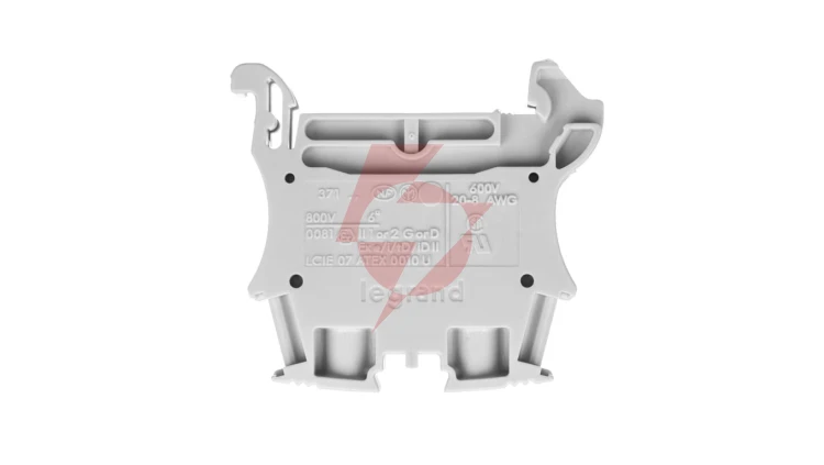 Złączka szynowa 2-przewodowa 6mm2 szara 037162