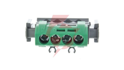 Listwa zaciskowa 4-otwory zielona IP2x Z-4 004830