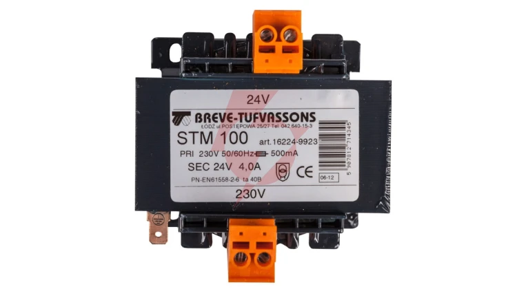 Transformator 1-fazowy bezpieczeństwa STM 100 230/ 24V 4,1A 100VA, Ta 40, 16224-9923