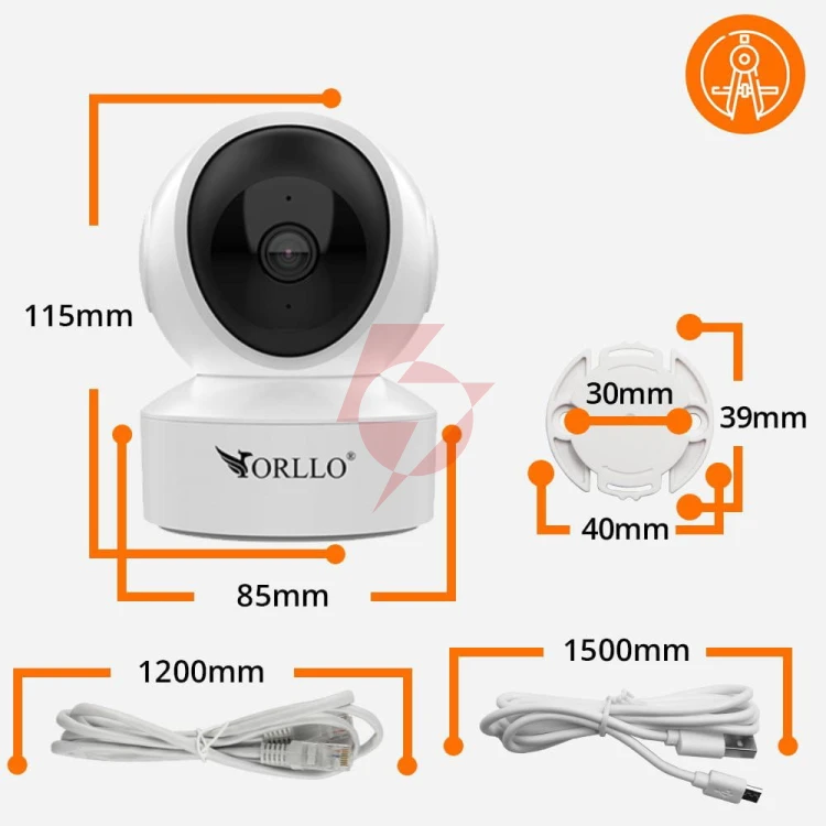Kamera ip orllo w10 sim 4k wewnętrzna obrotowa