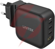 Ładowarka sieciowa unitek gan 4 porty, pd 100w qc3.0 czarna