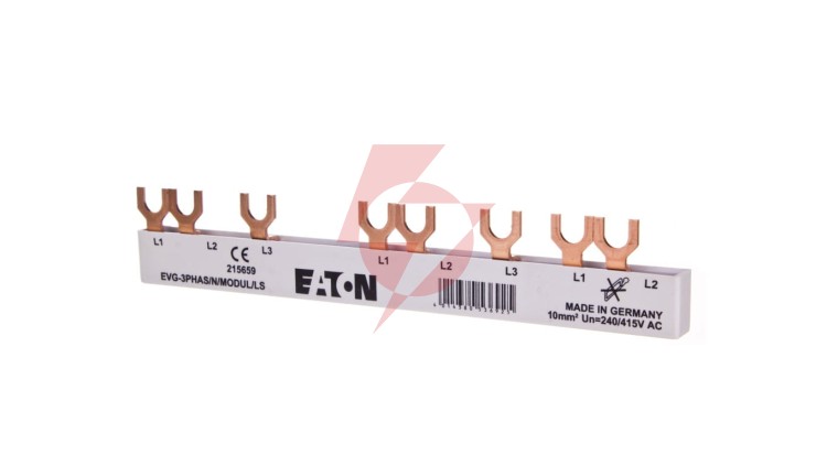 Szyna łączeniowa 3P 63A 10mm2 widełkowa EVG-3PHAS/N/5MODUL/LS 215659