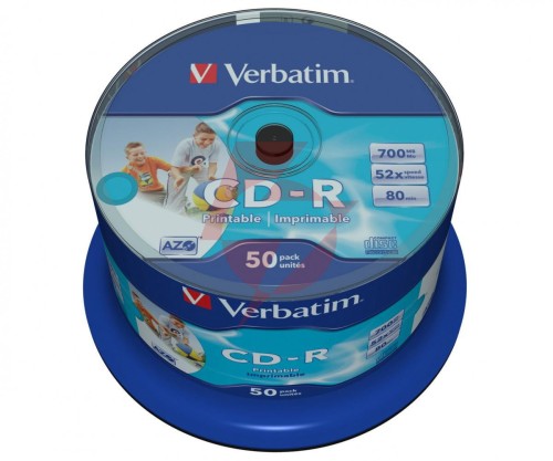 Płyta cd-r verbatim azo printable cake (50szt)