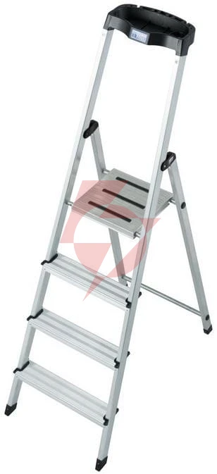 Drabina aluminiowa jednostronna krause safety 1x4 z półką 126320