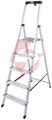 Drabina aluminiowa jednostronna krause safety 1x5 z półką 126337