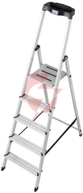 Drabina aluminiowa jednostronna krause safety 1x5 z półką 126337