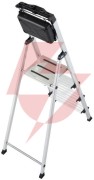 Drabina aluminiowa jednostronna krause secury multigrip 1x4 z półką 126528