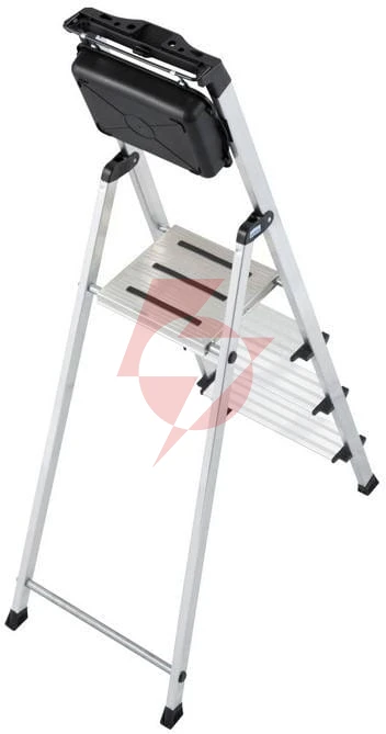 Drabina aluminiowa jednostronna krause secury multigrip 1x4 z półką 126528