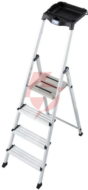 Drabina aluminiowa jednostronna krause secury multigrip 1x4 z półką 126528