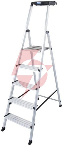 Drabina aluminiowa jednostronna krause secury multigrip 1x5 z półką 126535