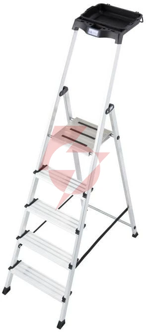 Drabina aluminiowa jednostronna krause secury multigrip 1x5 z półką 126535