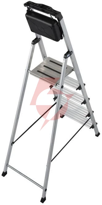 Drabina aluminiowa jednostronna krause secury multigrip 1x5 z półką 126535