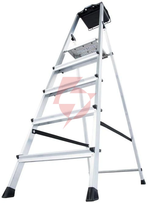 Drabina aluminiowa jednostronna krause secury multigrip 1x5 z półką 126535