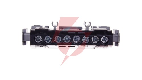 Listwa przyłączeniowa 8-otworów czarna IP2xC-8 004852