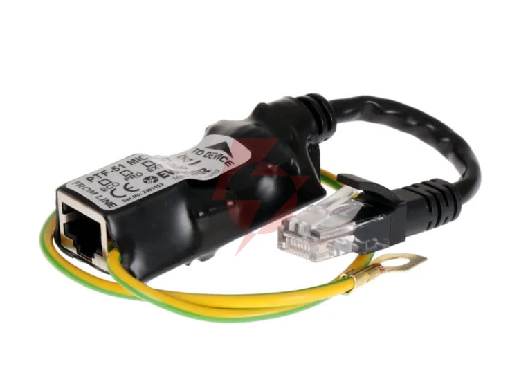 Miniaturowy ogranicznik przepięć do ochrony sieci lan, ptf-51-pro/poe/micro/t w osłonie termokurczli