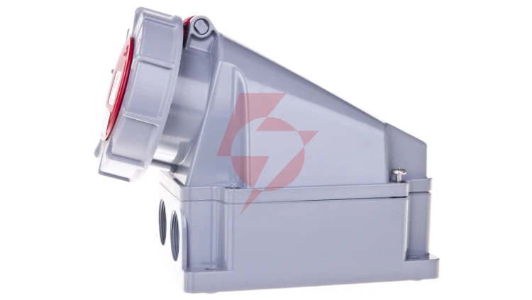 Gniazdo stałe 63A 5P 400V czerwone IP67 135-6p