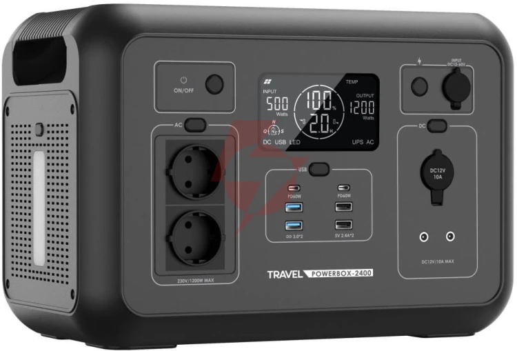 Przenośna stacja zasilania volt polska travel powerbox 2400 (1200w) 1008wh