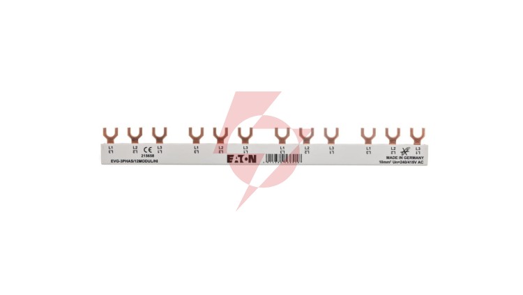 Szyna łączeniowa 3P 63A 10mm2 widełkowa (12 mod.+HI) EVG-3PHAS/12modul/HI 215658