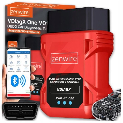 Interfejs tester skaner diagnostyczny obd2 elm327 vdiagx v016 zenwire